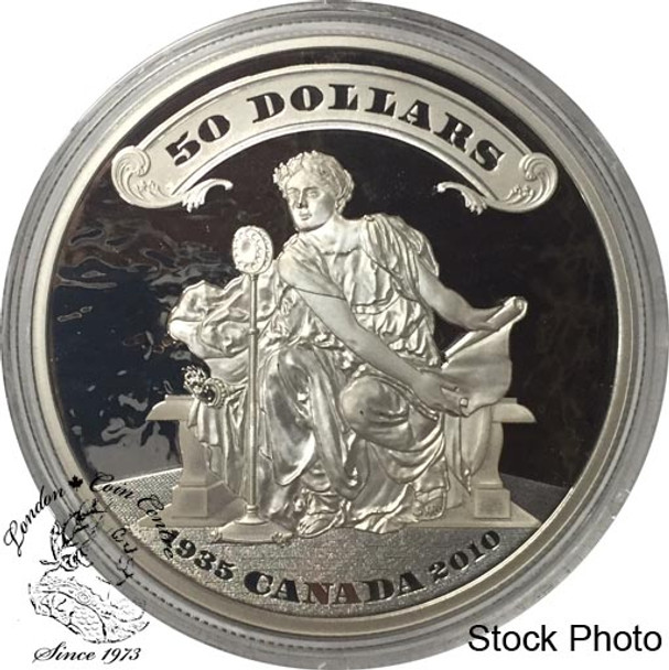 Canada: 2010 $50 75th Anniversary of the First Bank Notes 5 Ounce Silver Coin