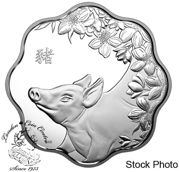 Canada: 2019 $15 Year of the Pig Pure Silver Lunar Lotus Coin