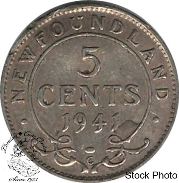 Canada: Newfoundland 1941c 5 Cent Silver VF20