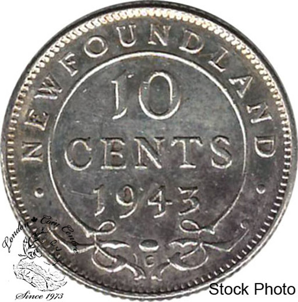 Canada: Newfoundland 1943c 10 Cent AU50