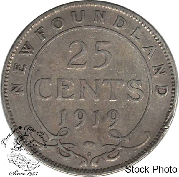 Canada: Newfoundland 1919c 25 Cent F12