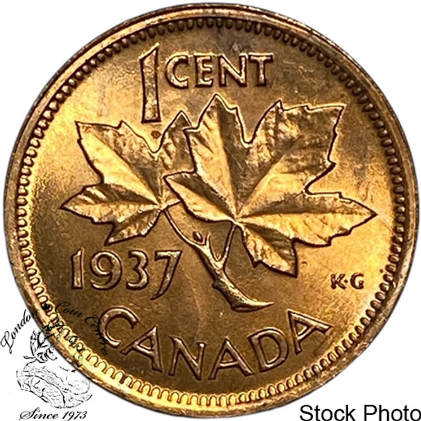 Canada: 1937 1 Cent MS64 Red