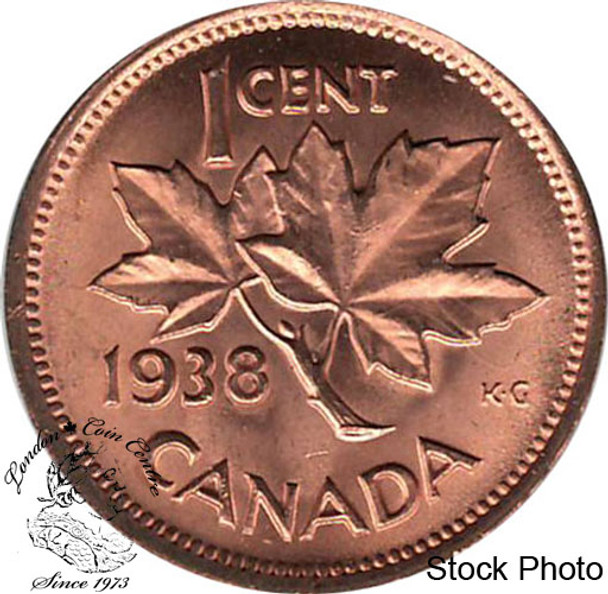 Canada: 1938 1 Cent MS64 Red