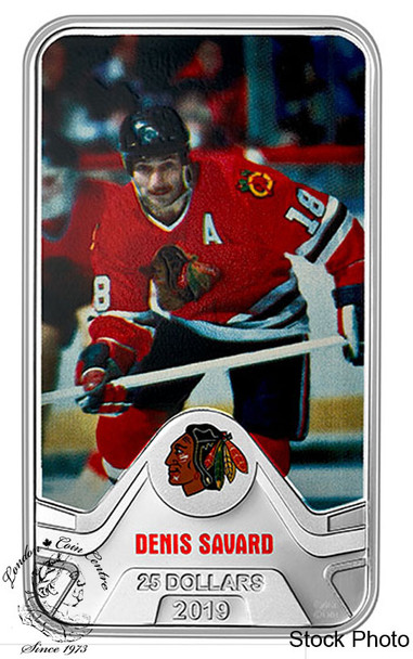 Canada: 2019 $25 NHL Original Six: Chicago Blackhawks: Denis Savard Pure Silver Coin