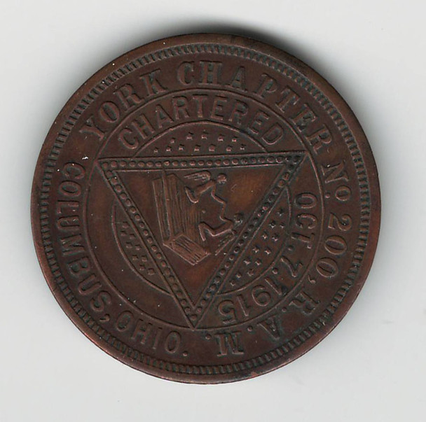 Masonic Penny: Columbus Ohio 1915 York Chapter No. 200