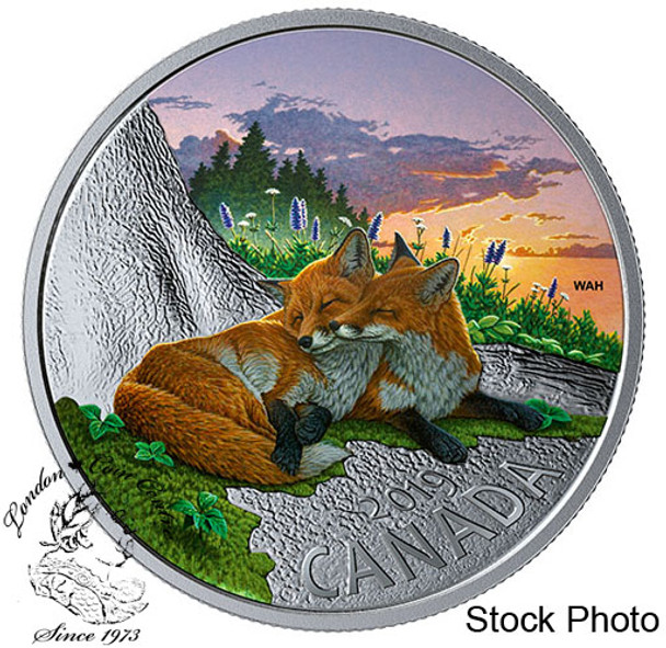 Canada: 2019 $20 Canadian Fauna: The Fox 1 oz. Pure Silver Coloured Coin