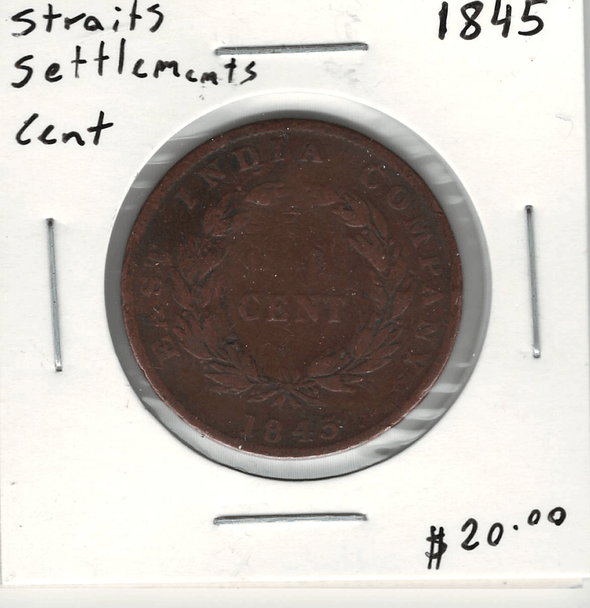 Straits Settlements: 1845 Cent