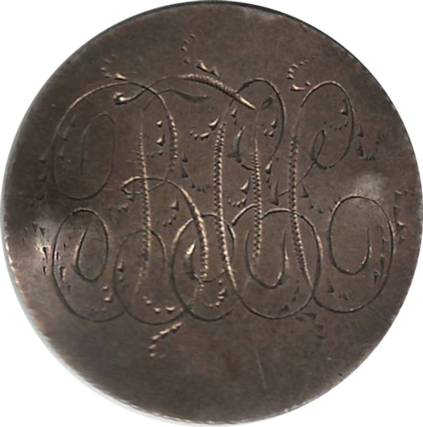 Love Token: "BCC" on 1871 Victorian Canadian 25 Cent Host Coin