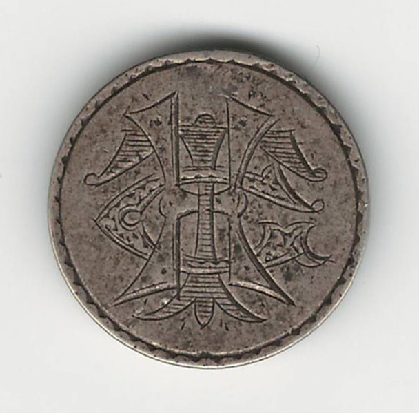 Love Token: "THG" on Victorian Canadian 10 Cent Host Coin