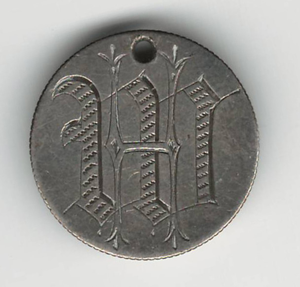 Love Token: "HW" On US 1875, 10 Cent Host Coin