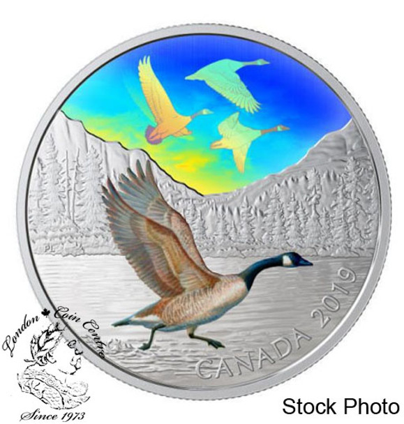 Canada: 2019 $30 Majestic Birds in Motion: Canada Geese Fine Silver Coin
