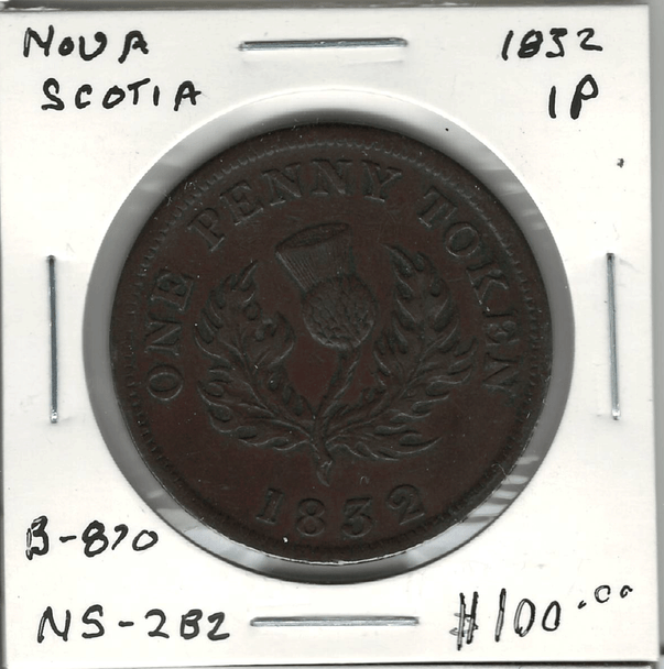 Nova Scotia: 1832 Penny NS-2B2