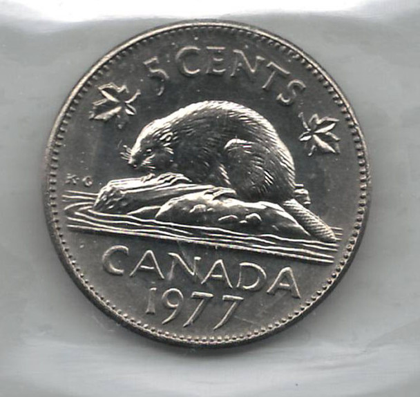Canada: 1977 5 Cents High 7 ICCS  MS65