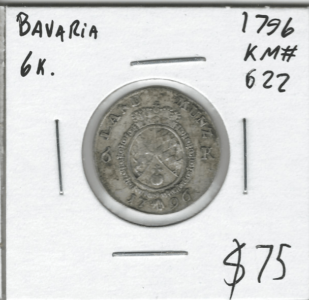 German States: Bavaria: 1796 6 Kreuzer