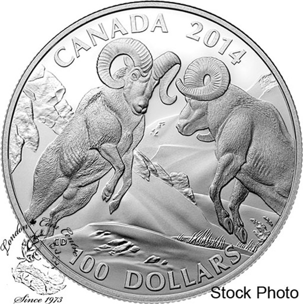 Canada: 2014 $100 for $100 Bighorn Sheep Silver Coin
