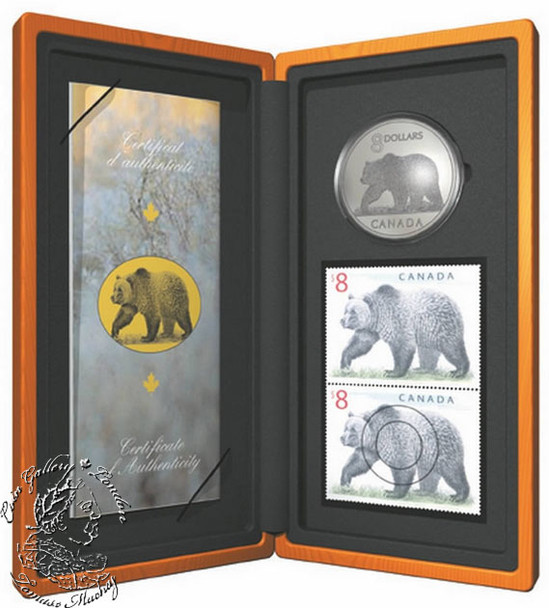 Canada: 2004 $8 Limited-Edition Stamp & Coin Set. The Great Grizzly