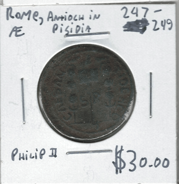 Roman: 247 - 249AD Antioch in Pisidia Philip II