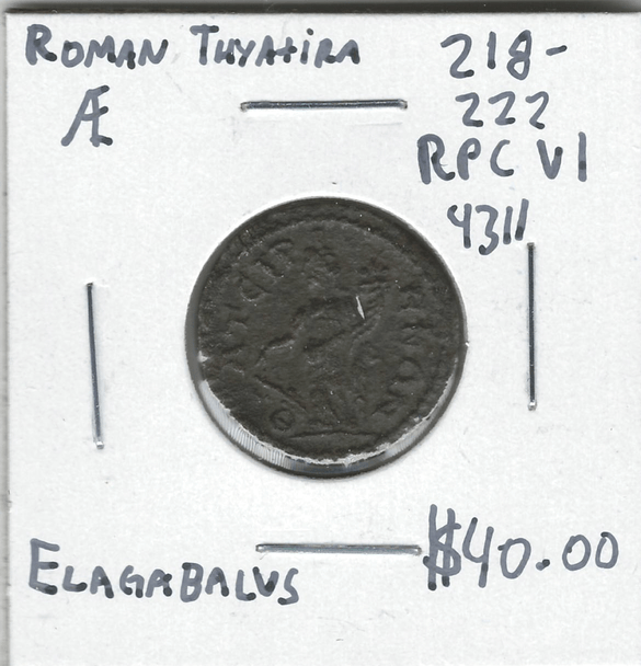 Roman: 218 - 222 AD Thyatira Elagabalus Lot#2