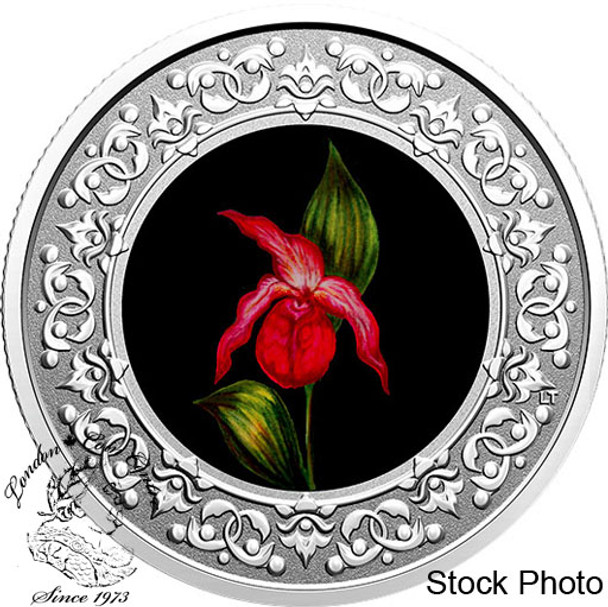 Canada: 2021 $3 Floral Emblems of Canada - Prince Edward Island: Lady's Slipper Fine Silver Coin