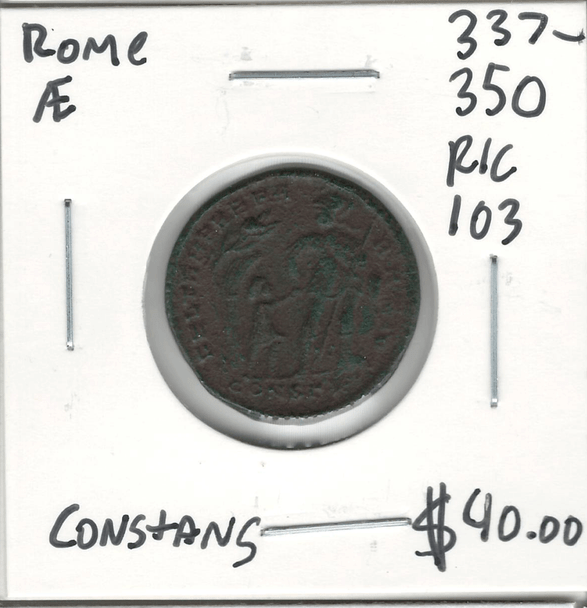 Roman: 337 - 350 AD AE Constans