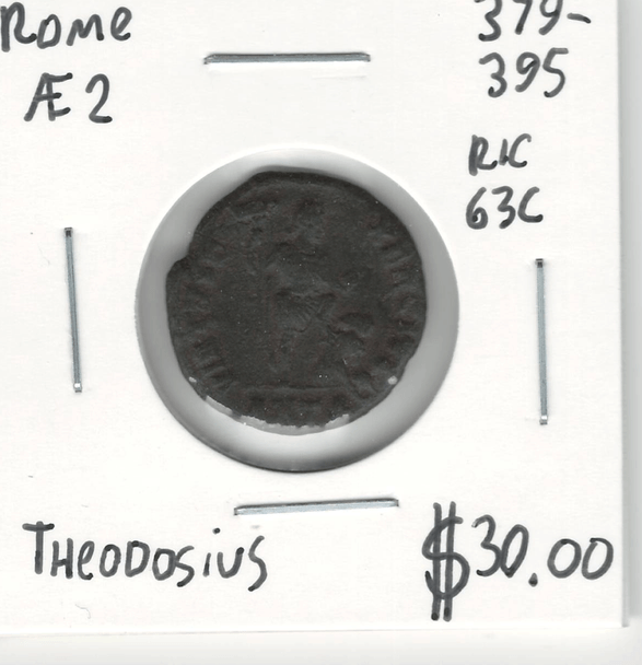 Roman: 379 - 395 AD AE 2 Theodosius Lot#3