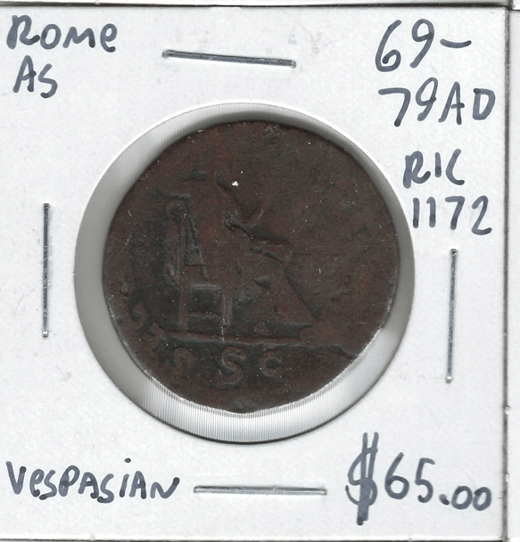 Roman: 69 - 79 AD AS Vespasian