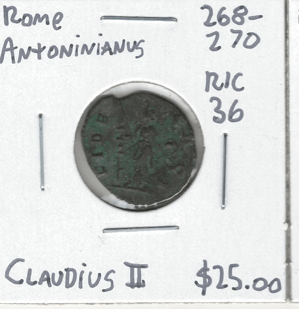 Roman: 268 - 270 AD Antoninianus Claudius II