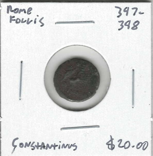 Roman: 347 - 348 AD Follis Constantinus #3