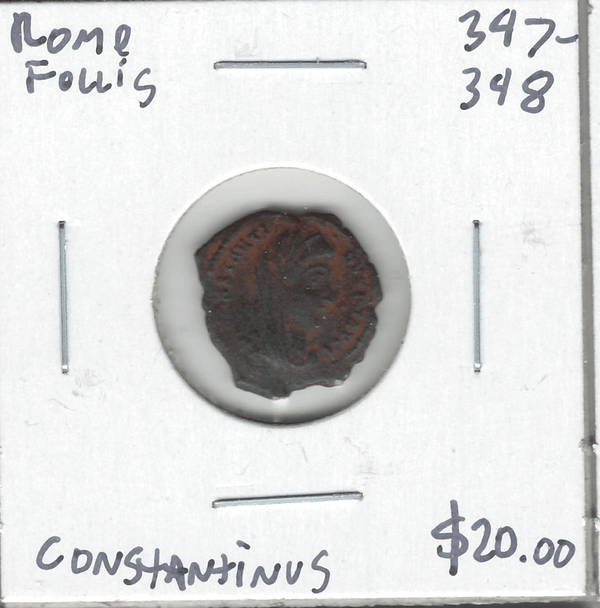 Roman: 347 - 348 AD Follis Constantinus #6