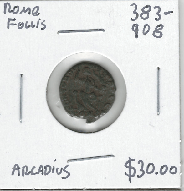 Roman: 383 - 408 AD Follis Arcadius