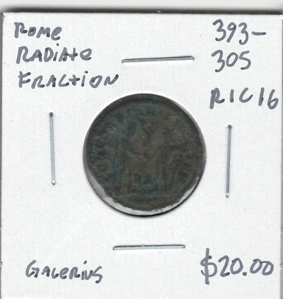 Roman: 305 AD Radiate Fraction Galerius