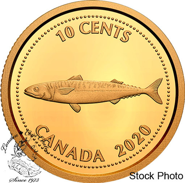 Canada: 2020 10 Cent Tribute to Alex Colville: 1967 Dime 1/10th oz. Pure Gold Coin