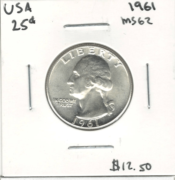 United States: 1961 25 Cent MS62