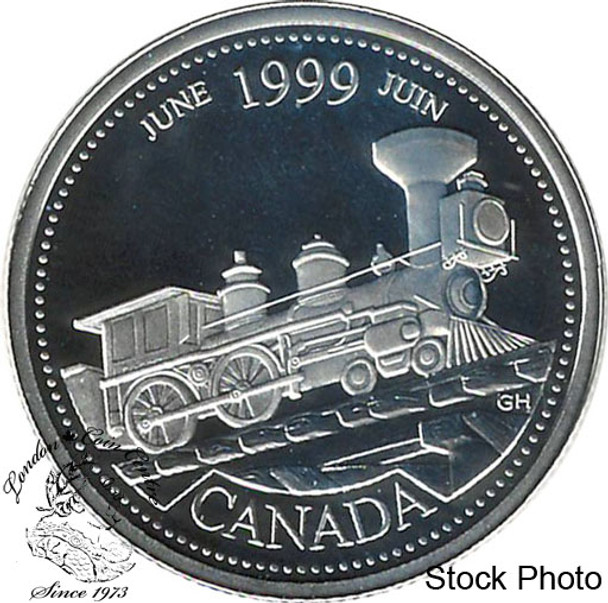 Canada: 1999 25 Cent June Sterling Silver Proof in 2x2