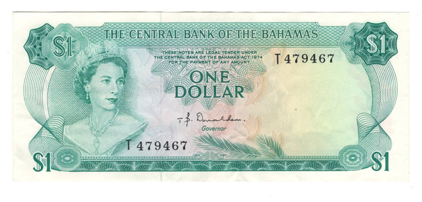 Bahamas: 1974 $1 Banknote Lot#2