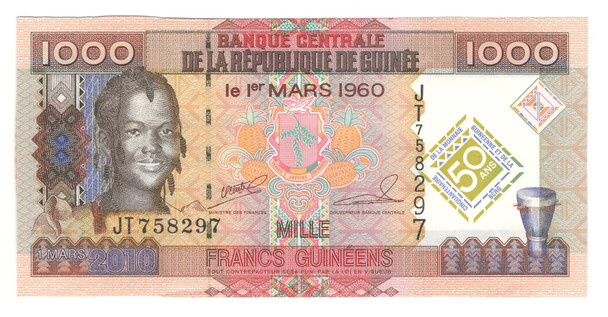 Guinea: 2010 1000 Francs Banknote P. 43