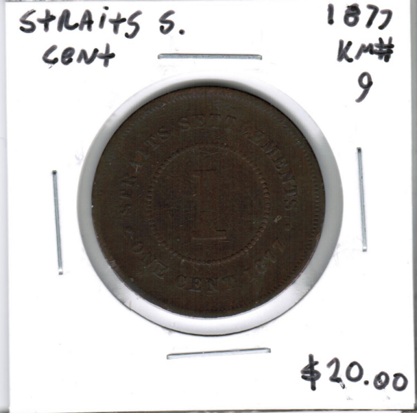 Straits Settlements: 1877 Cent