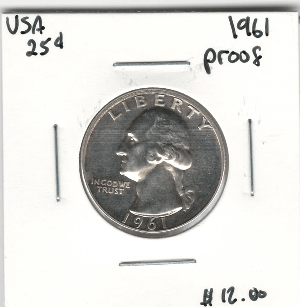 United States: 1961 25 Cent Proof