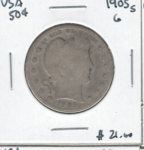 United States: 1905S 50 Cent G4