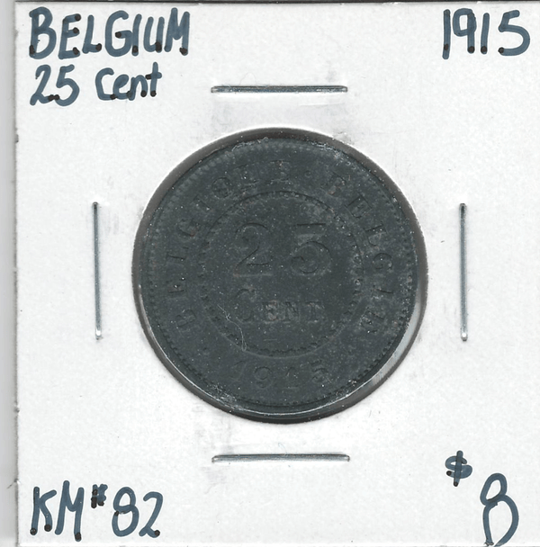 Belgium: 1915 25 Centimes