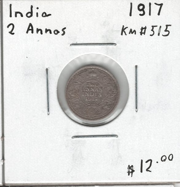 India: 1917 2 Annas Lot#3
