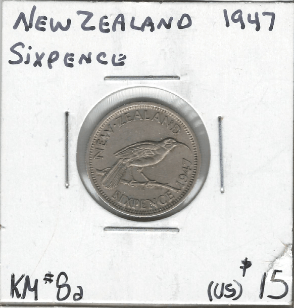 New Zealand: 1947 Sixpence