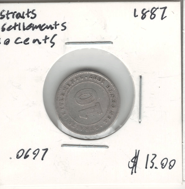 Straits Settlements: 1887 10 Cents