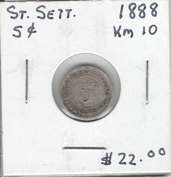 Straits Settlements: 1888 5 Cents