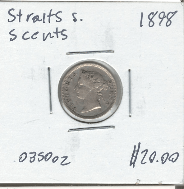 Straits Settlements: 1898 5 Cents Lot#2