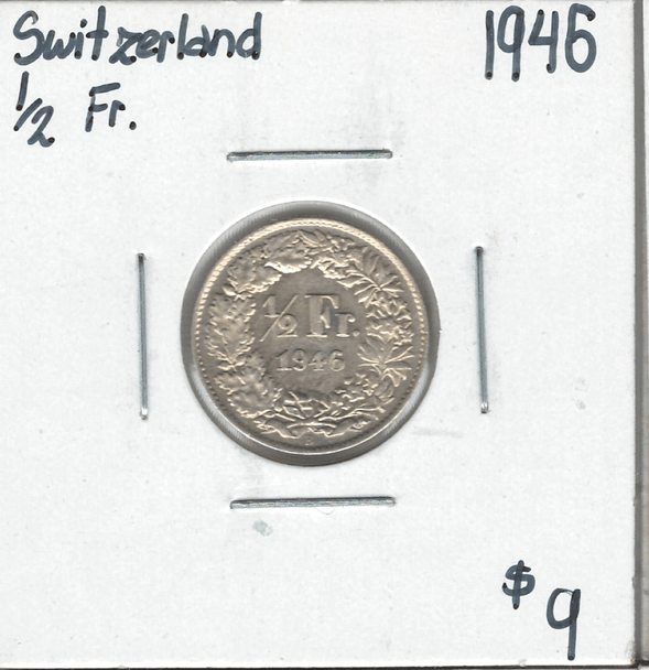 Switzerland: 1946 1/2 Franken Lot#2