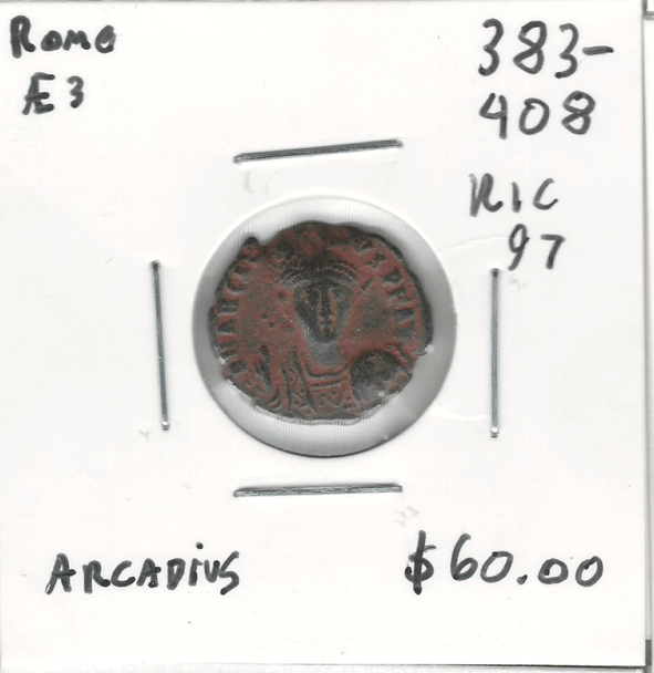 Rome: 383-408 Bronze AE3 Arcadius