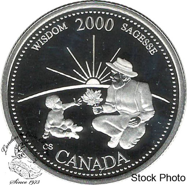 Canada: 2000 25 Cent September Wisdom Proof Silver