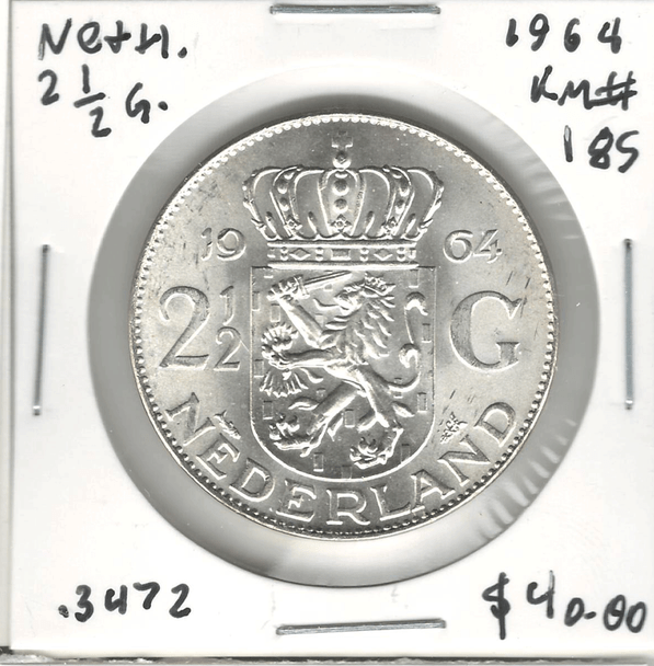 Netherlands: 1964 2 1/2 Gulden