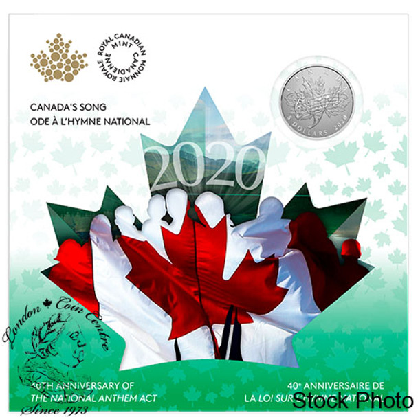 Canada: 2020 $5 Moments to Hold: 40th Anniversary of the National Anthem Act Pure Silver Coin